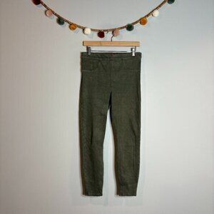 Spanx dark green denim pull-on jeggings